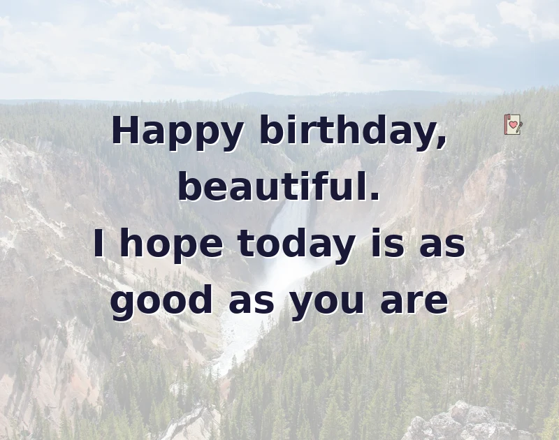 happy birthday beautiful: Happy birthday, beautiful. I hope today is as good as you are