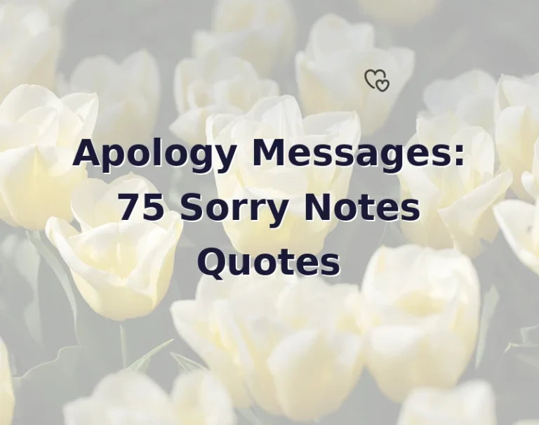 Apology Messages: 75 Sorry Notes Quotes