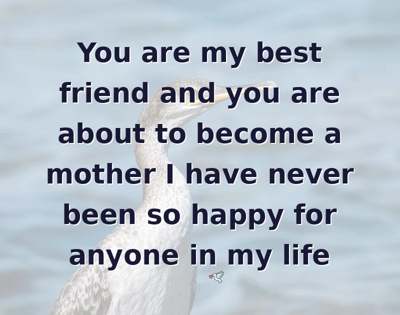 baby shower wishes: You are my best friend and you are about to become a mother I have never been so happy for anyone in my life
