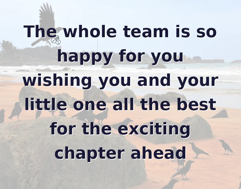 The whole team is so happy for you wishing you and your little one all the best for the exciting chapter ahead