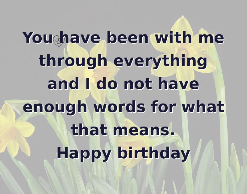 happy birthday to my best friend: You have been with me through everything and I do not have enough words for what that means. Happy birthday