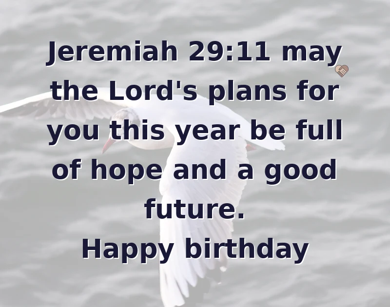 happy birthday prayer: Jeremiah 29:11 may the Lord's plans for you this year be full of hope and a good future. Happy birthday